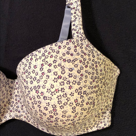 BARELY THERE 36D White Bra Blue/Red Floral Pattern - Picture 4 of 6